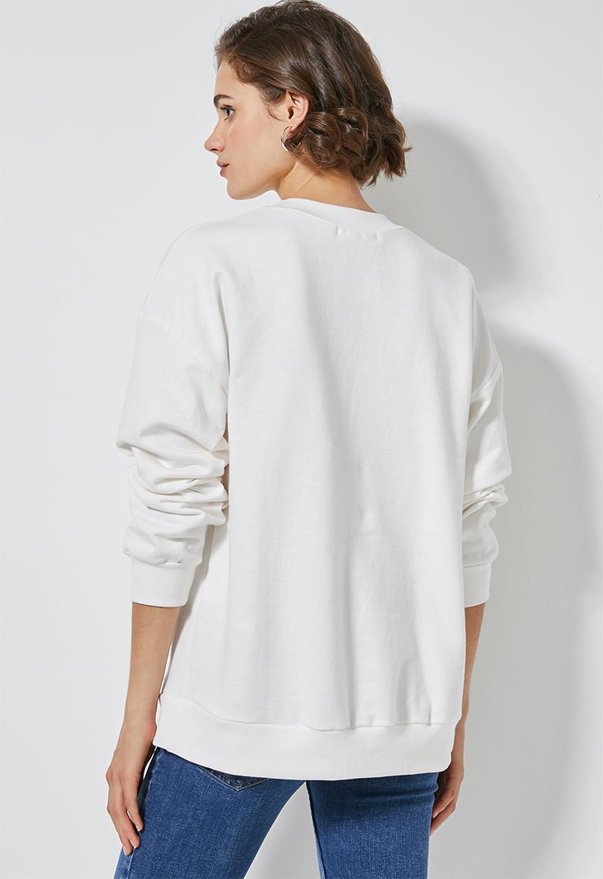 Superbalist - Graphic crew sweat - milk