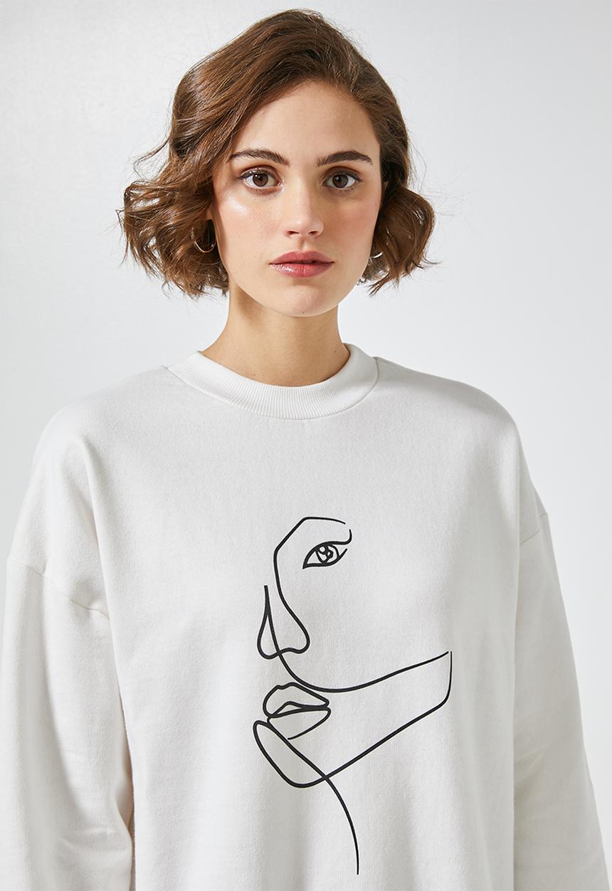 Superbalist - Graphic crew sweat - milk
