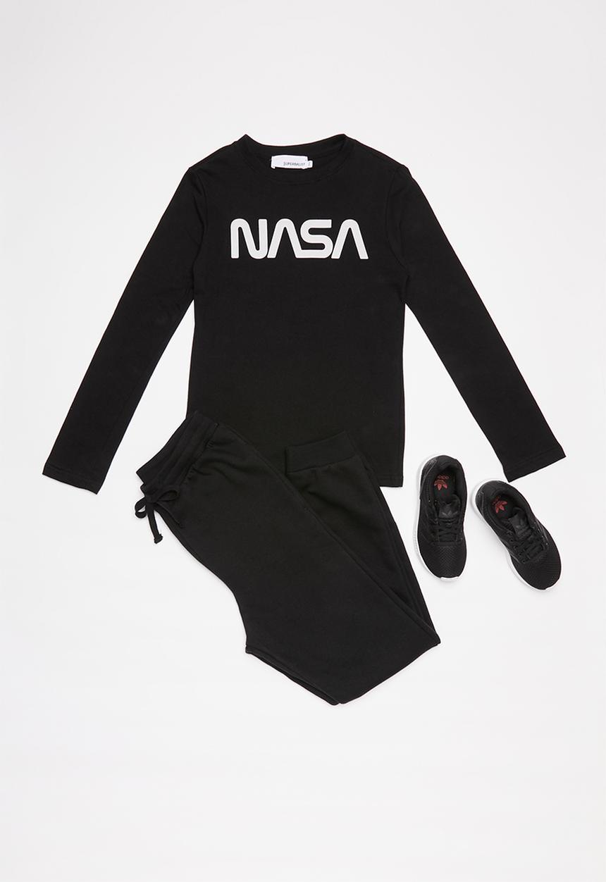 Superbalist - NASA logo long sleeve tee - black