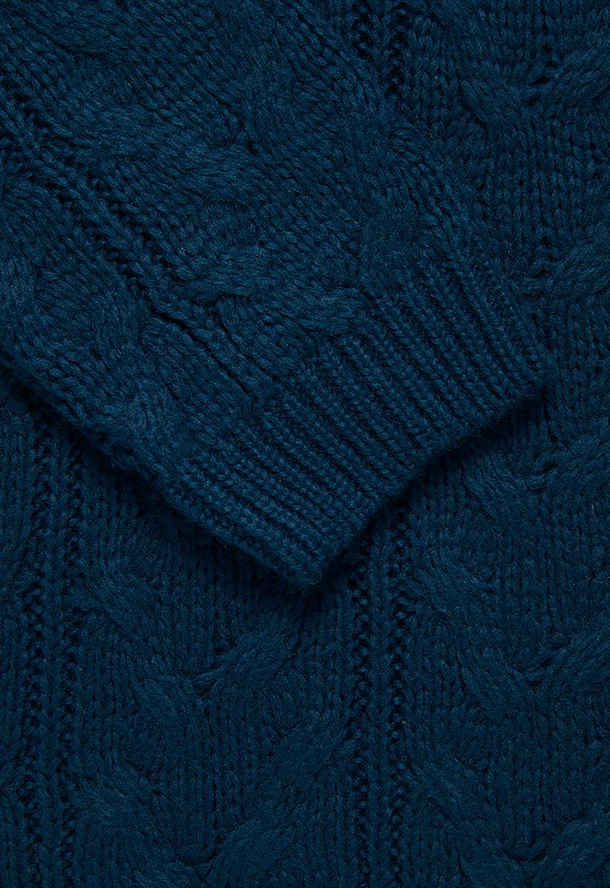 edit - Chunky cabled jumper - navy