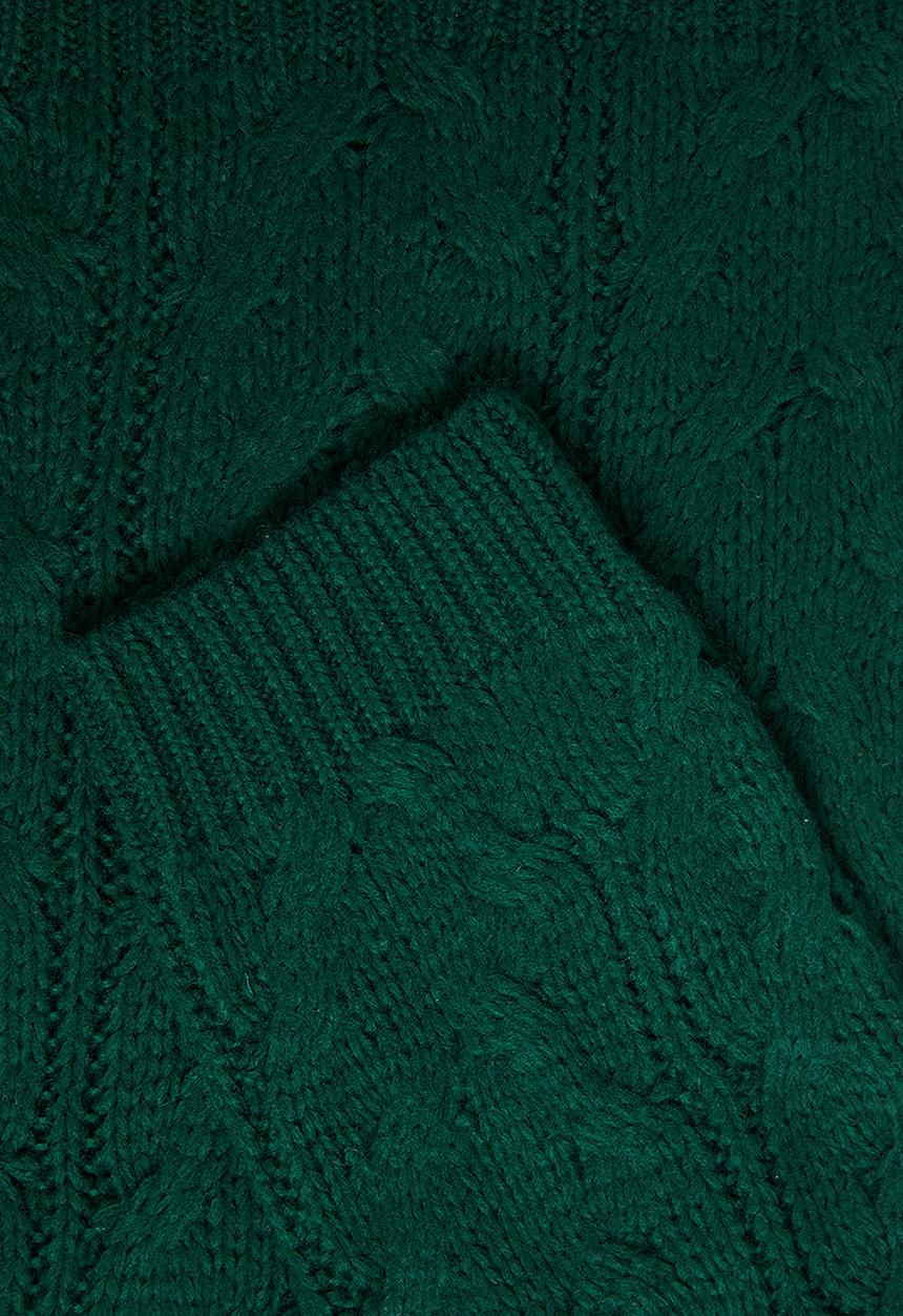 edit - Chunky cabled jumper - emerald