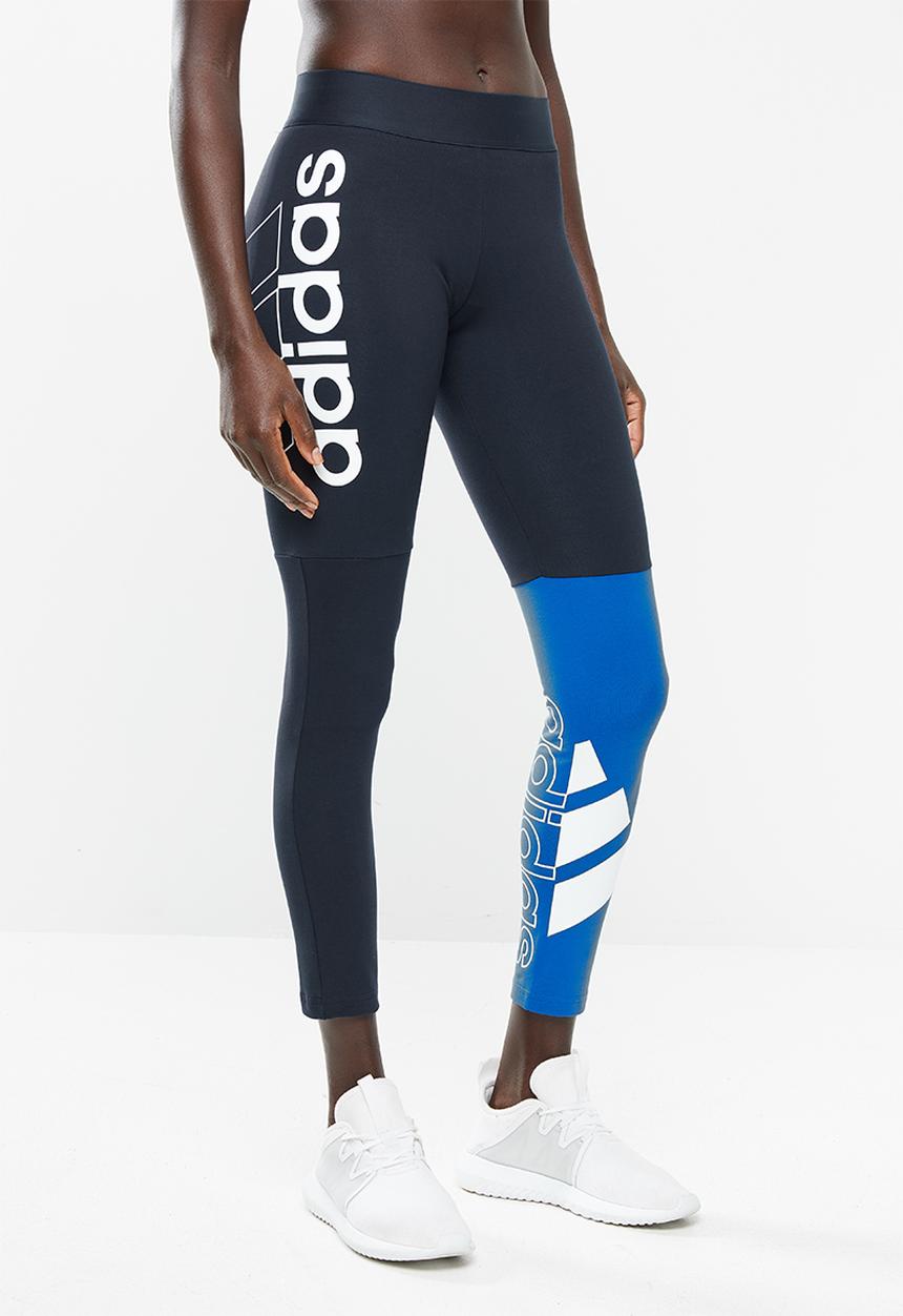 adidas Performance - Performance logo 7/8 tights - black & blue