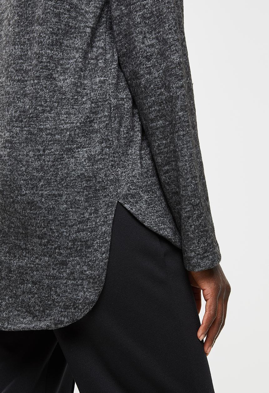 edit - Turtleneck top - grey