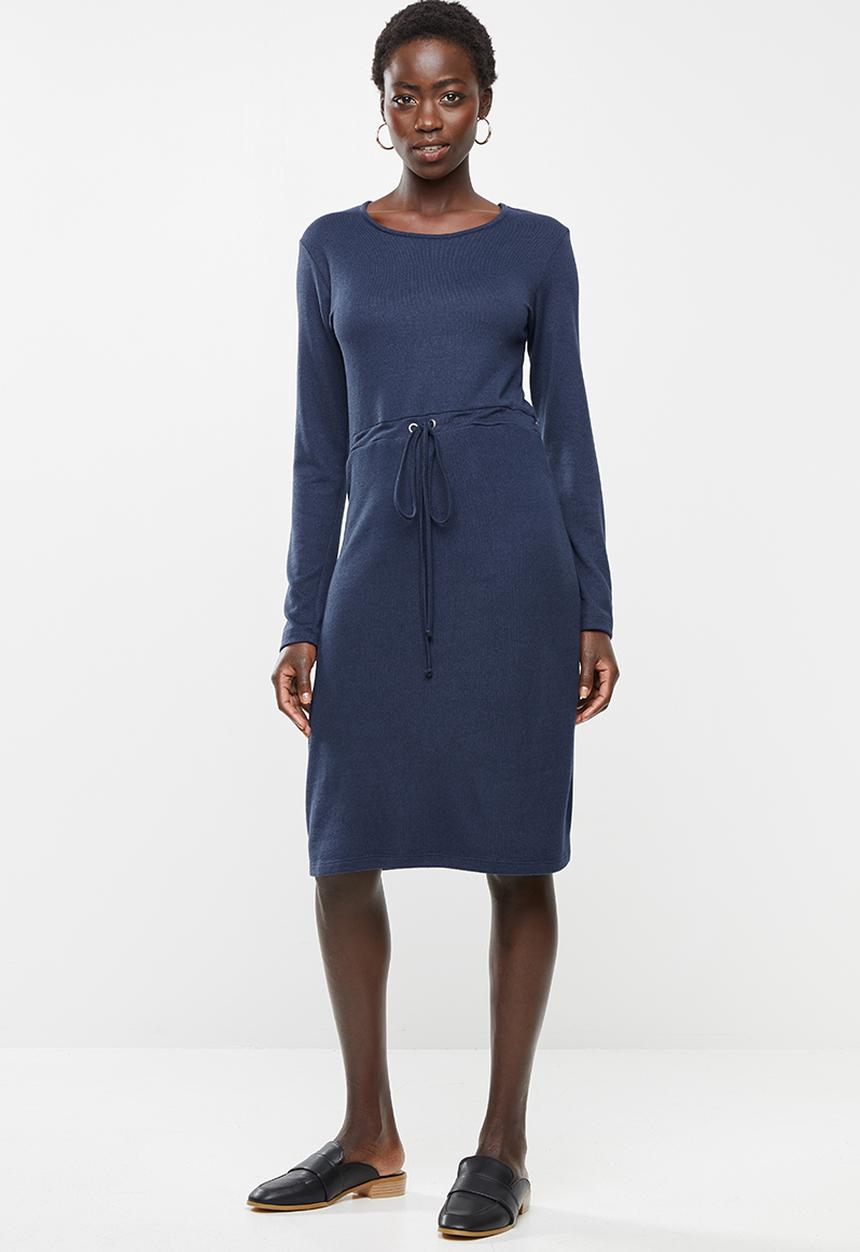 edit - Drawcord dress - navy