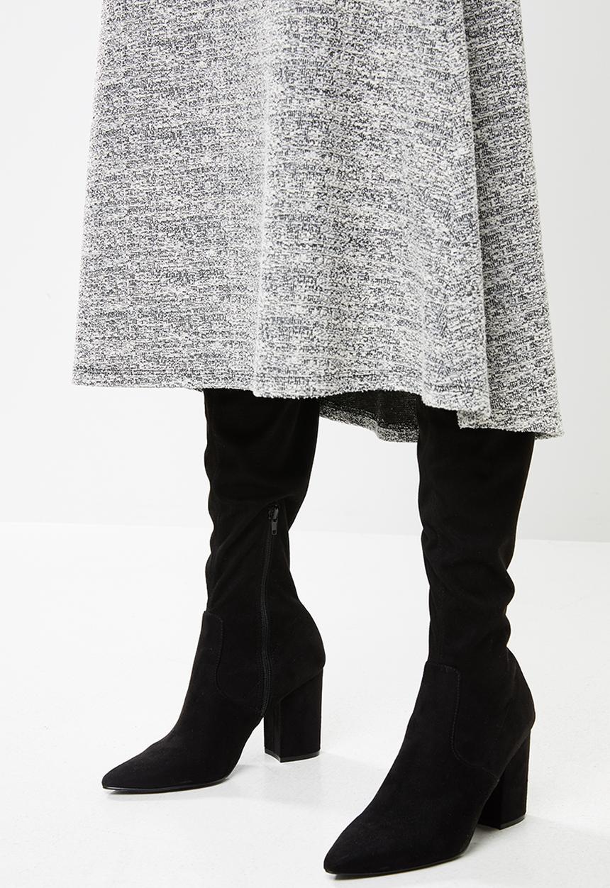 edit - Textured aline skirt - grey