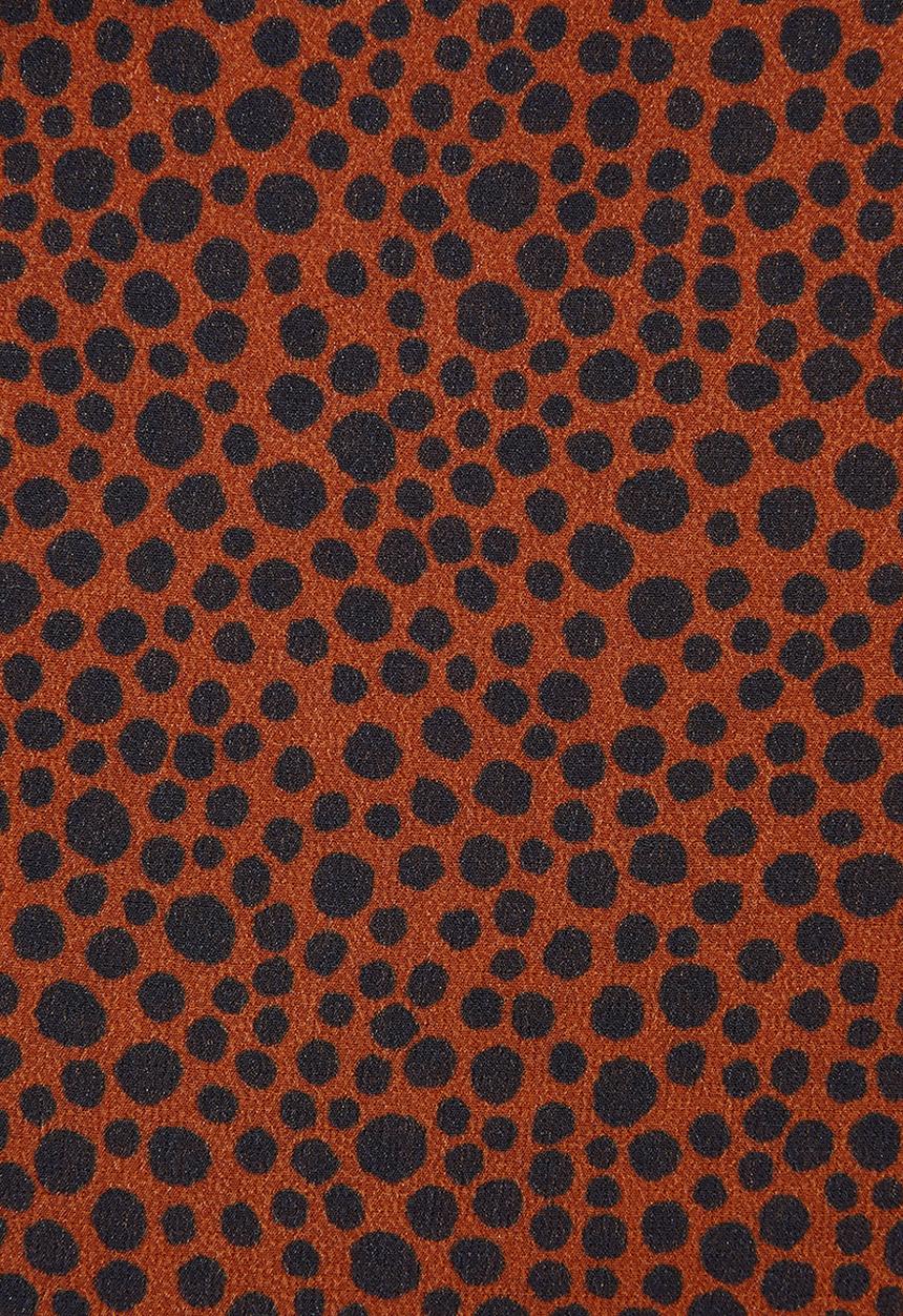 edit - Cuffed balloon sleeve shift dress - rust & black 