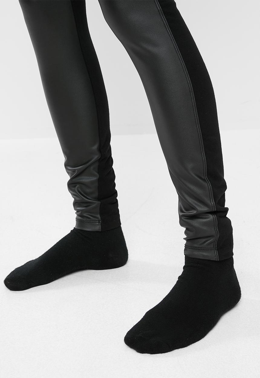 SISSY BOY - Joey axel knit jegging pu & knit - black