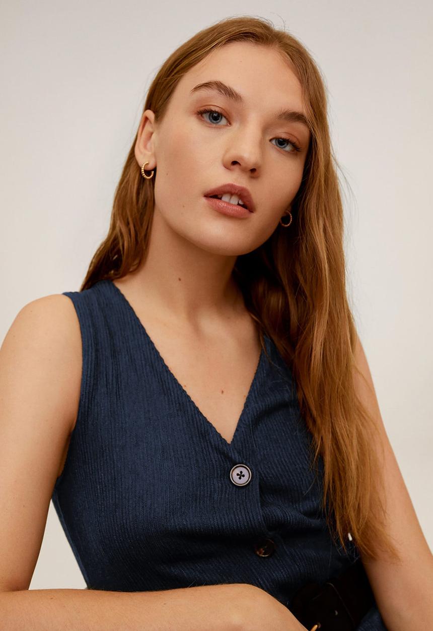 MANGO - Jumpsuit wave - navy