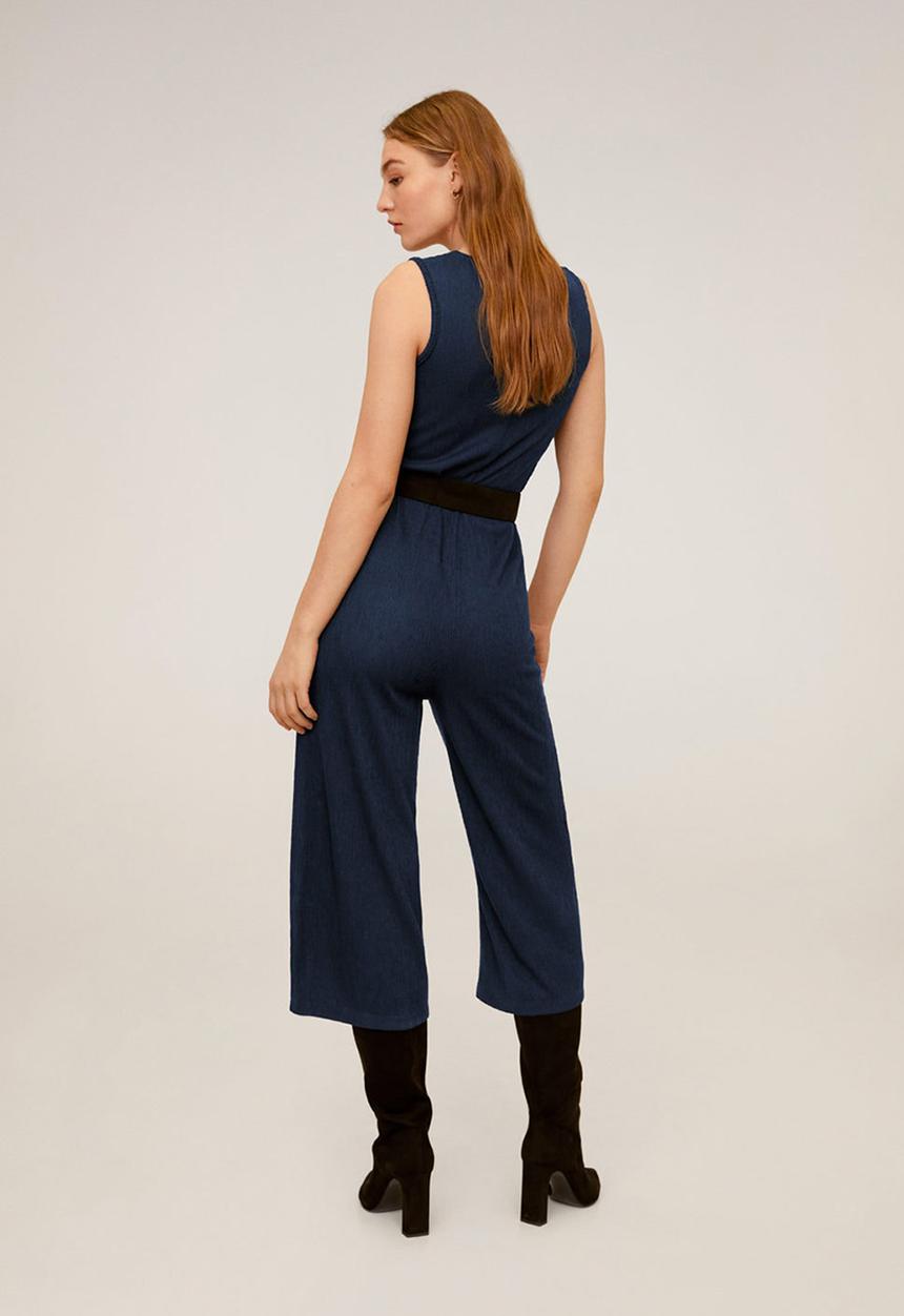 MANGO - Jumpsuit wave - navy