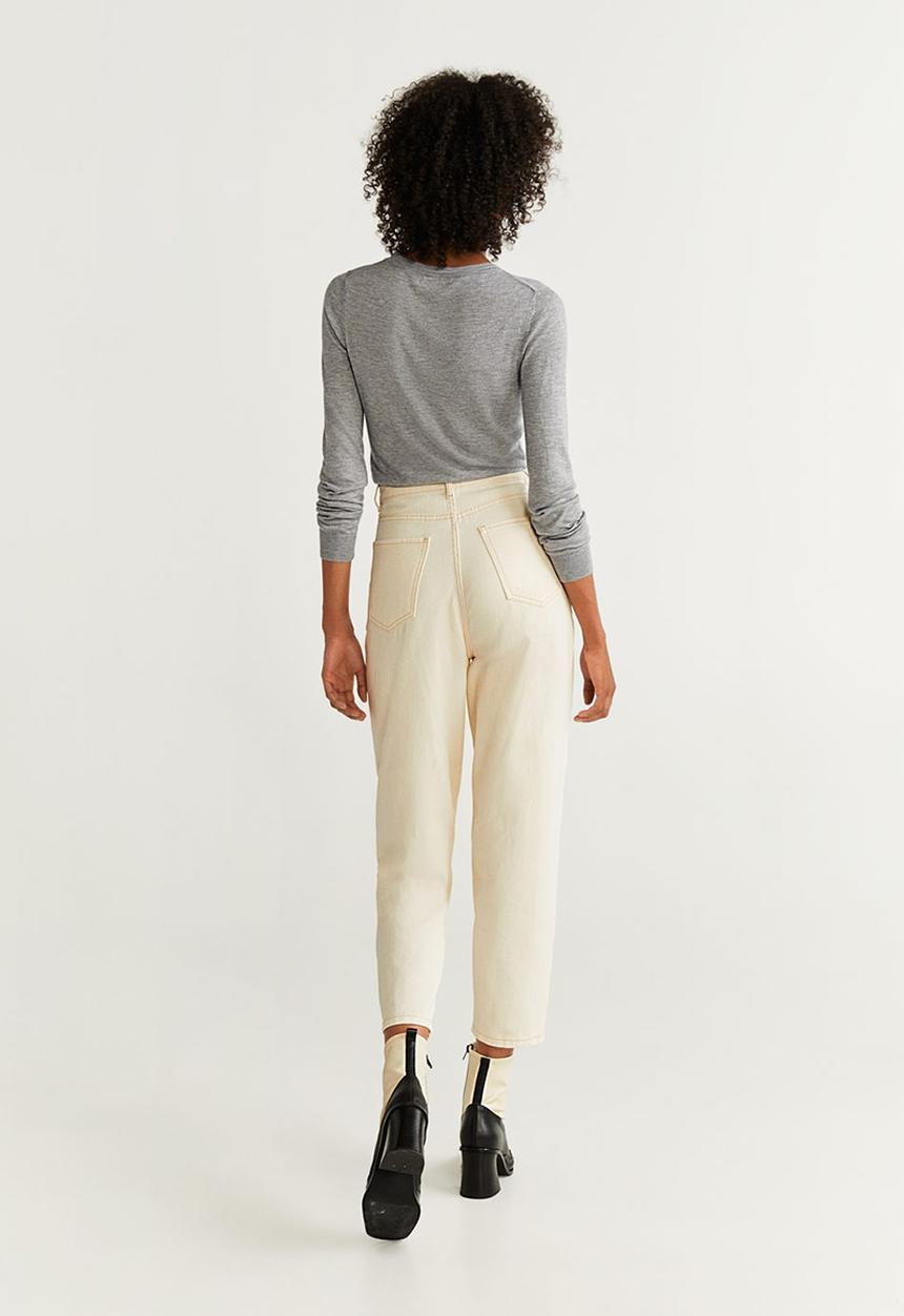 MANGO - Round neck jersey - grey