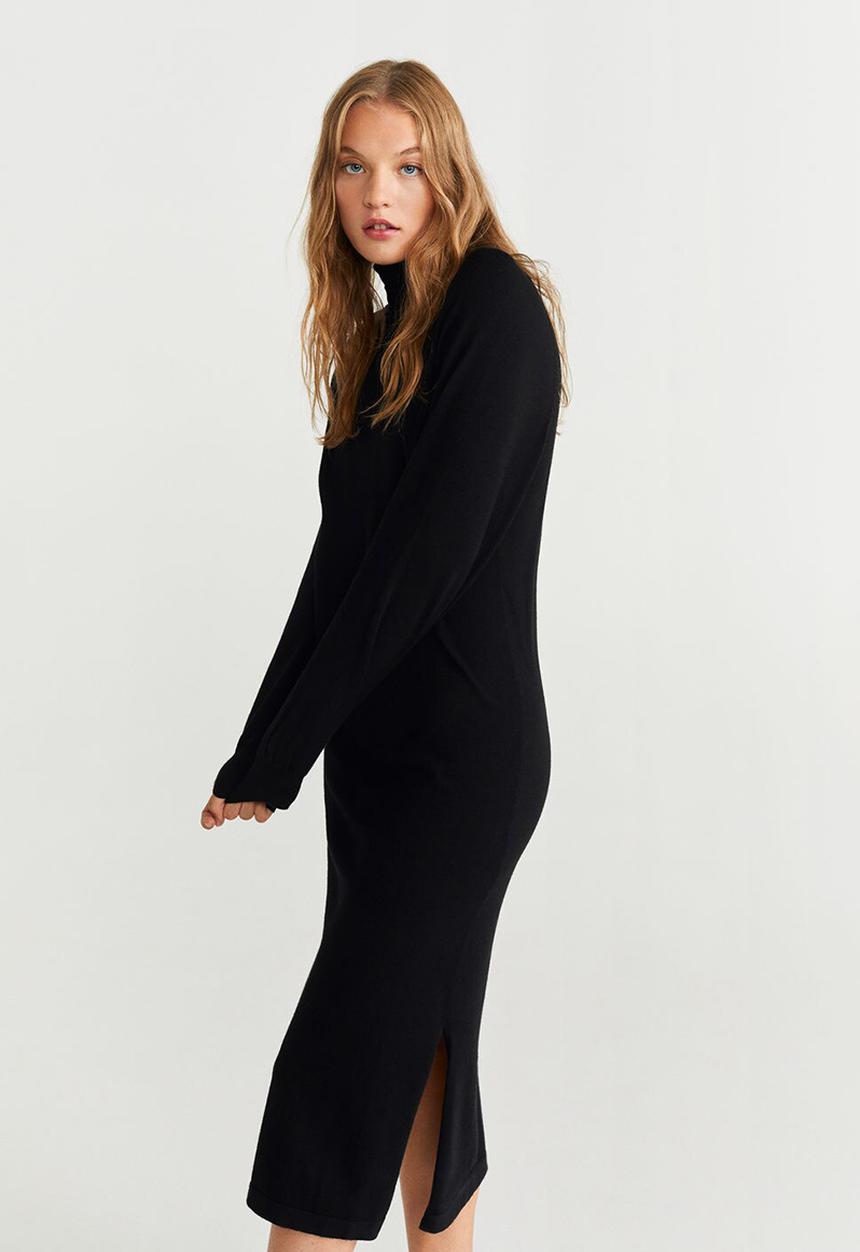 MANGO - High neck dress - black