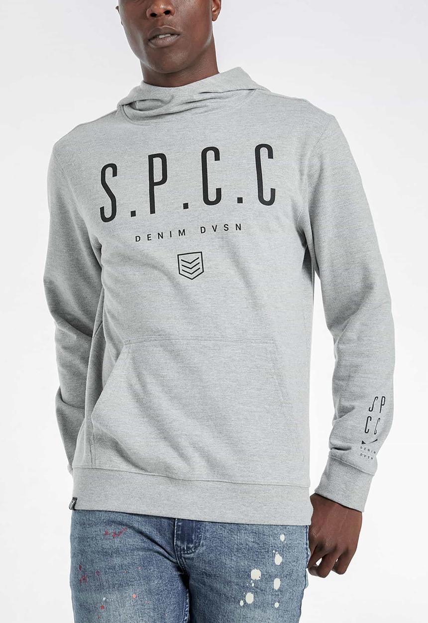S.P.C.C - Buckthorn applique logo hoodie - grey 