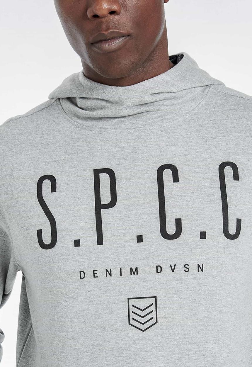 S.P.C.C - Buckthorn applique logo hoodie - grey 