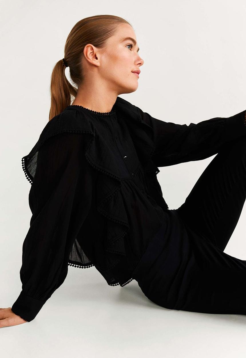 MANGO - Trousers avanti - black
