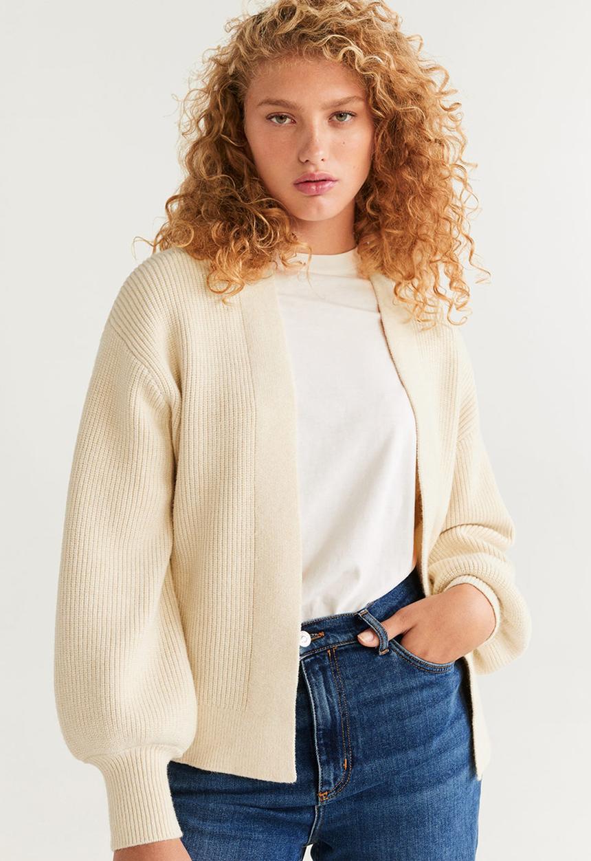 MANGO - Cardigan thames - neutral 