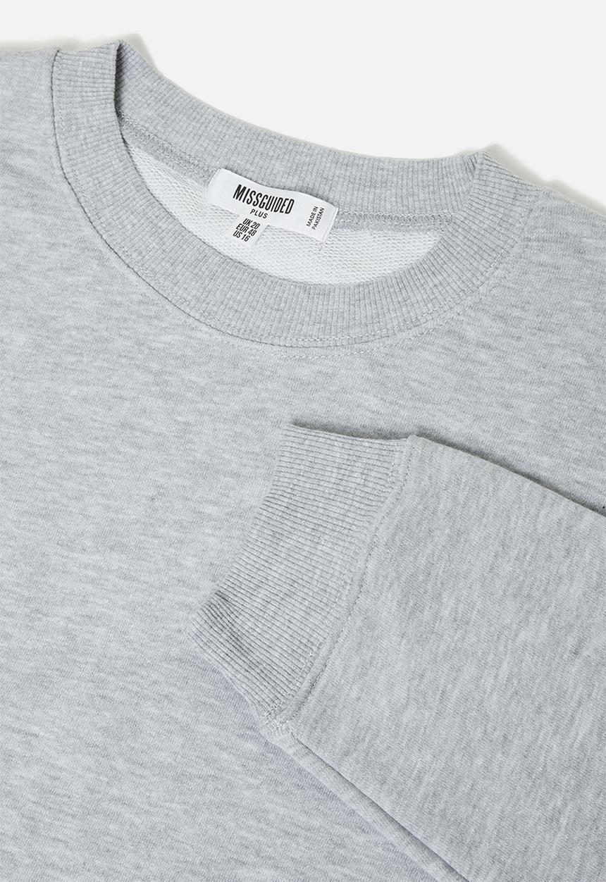 Missguided - Plus size oversized sweater dress - grey