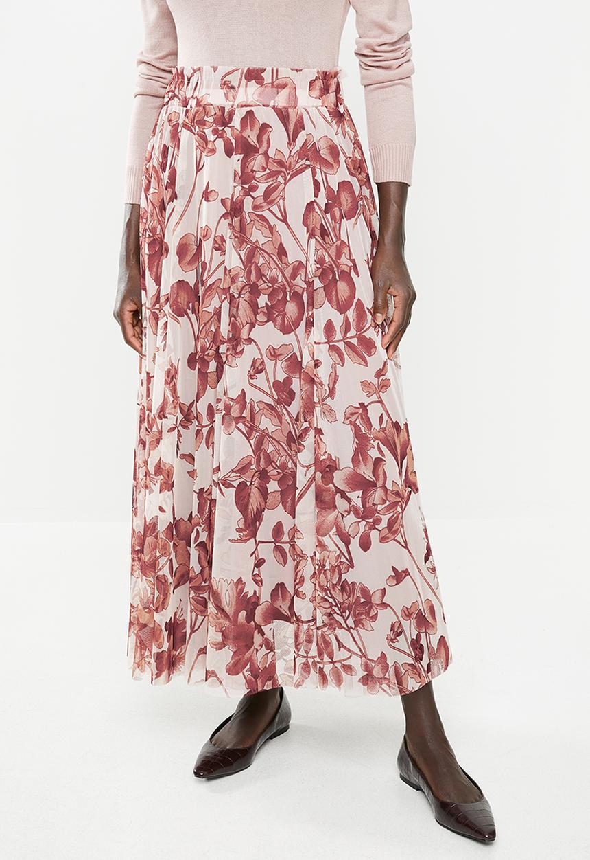 edit - Mesh maxi skirt - multi