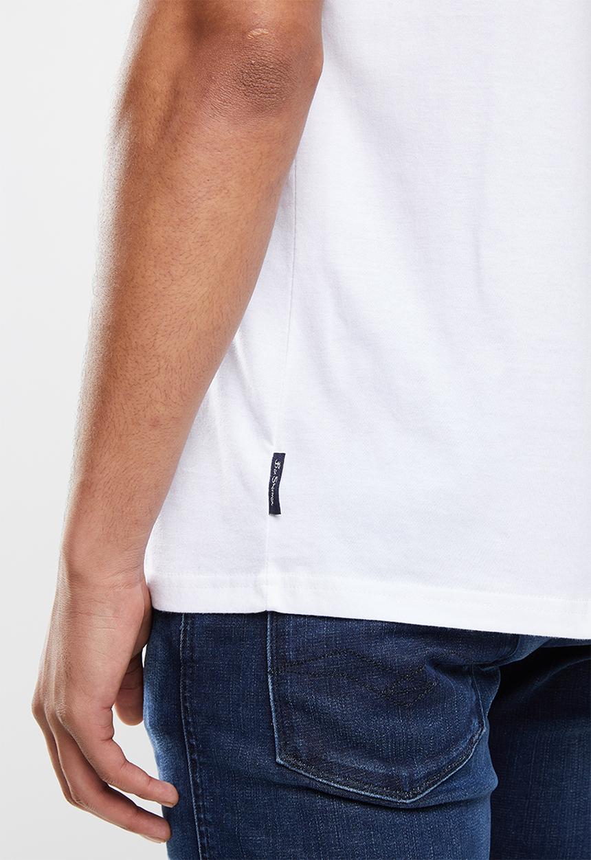 Ben Sherman - ESSENTIAL TEE V-NECK - WHITE