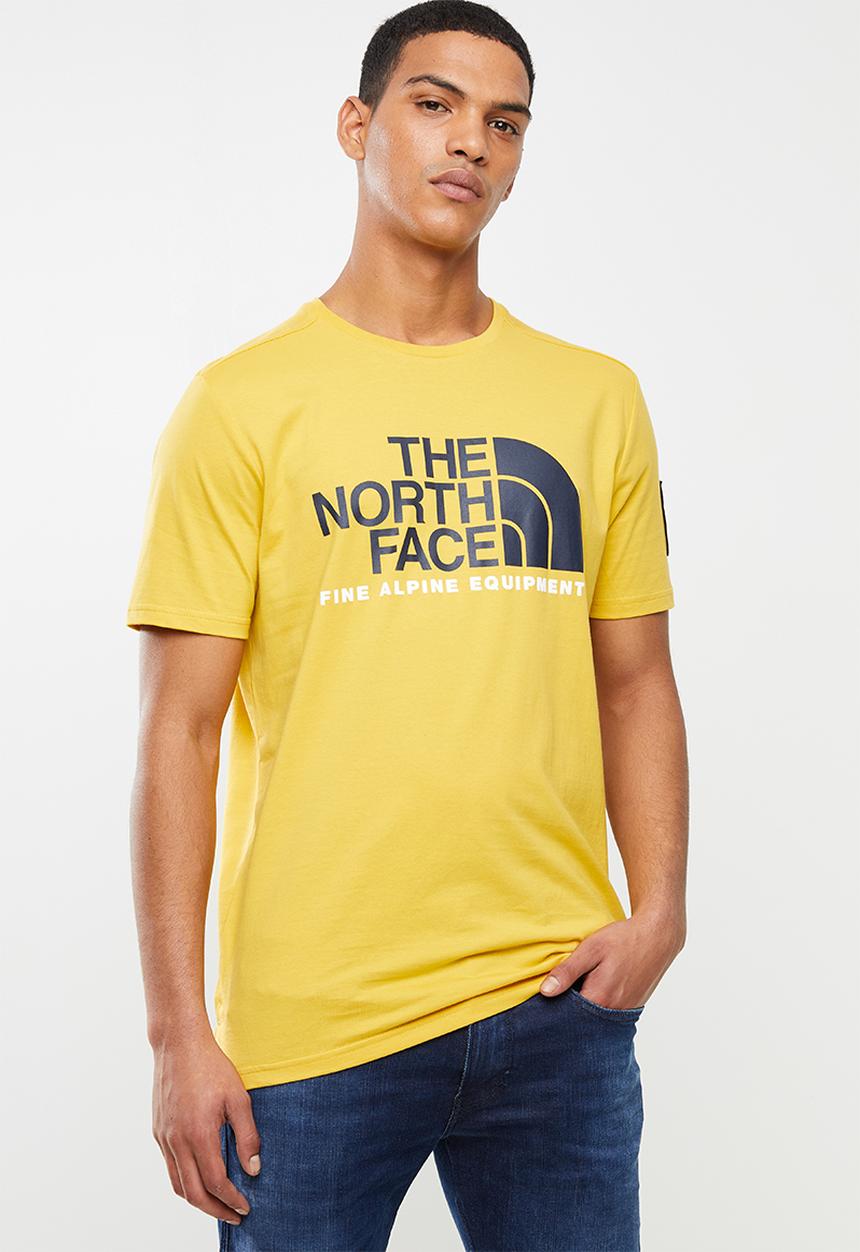 The North Face - Short sleeve fine apline tee - bamboo yellow