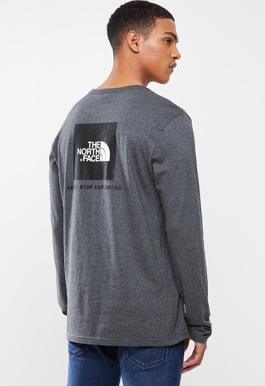 The North Face - Red box long sleeve tee - grey