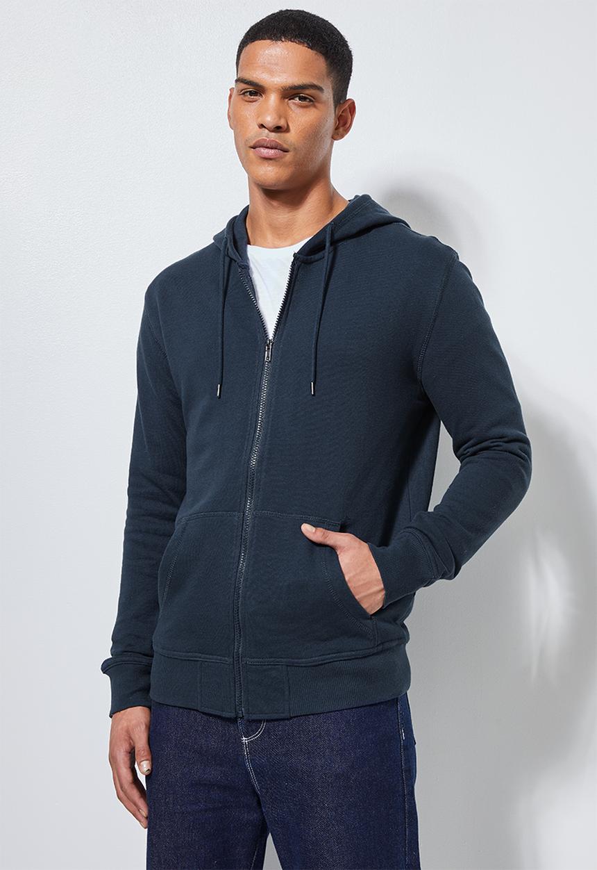 Superbalist - Noel zip through hoodie - navy