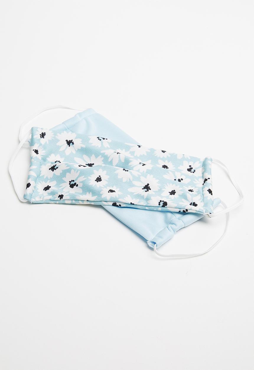 Superbalist - 2 Pack fabric mask - daisy floral & pale blue