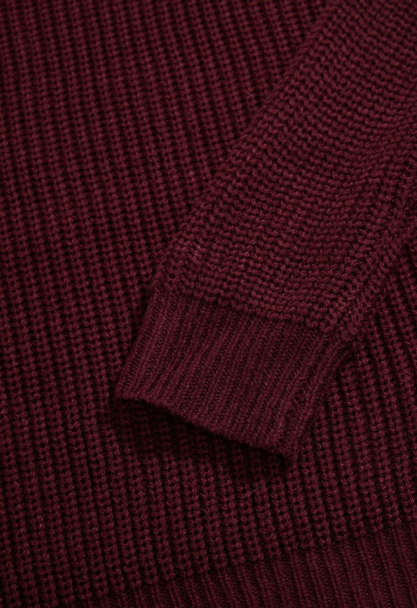 Missguided - Petite core off shoulder jumper - burgundy