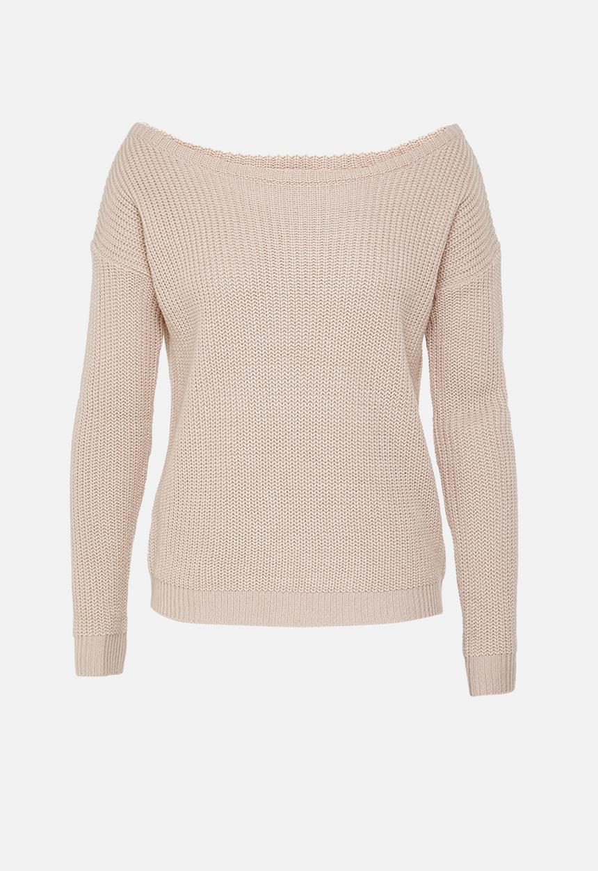 Missguided - Petite core off shoulder jumper - pink