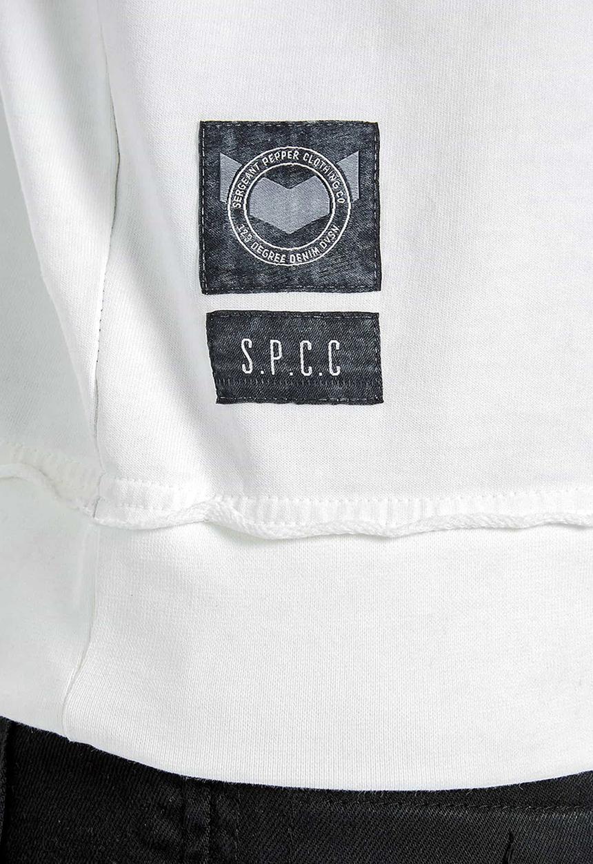 S.P.C.C - Crossway cut & sew crew neck sweat - black & white