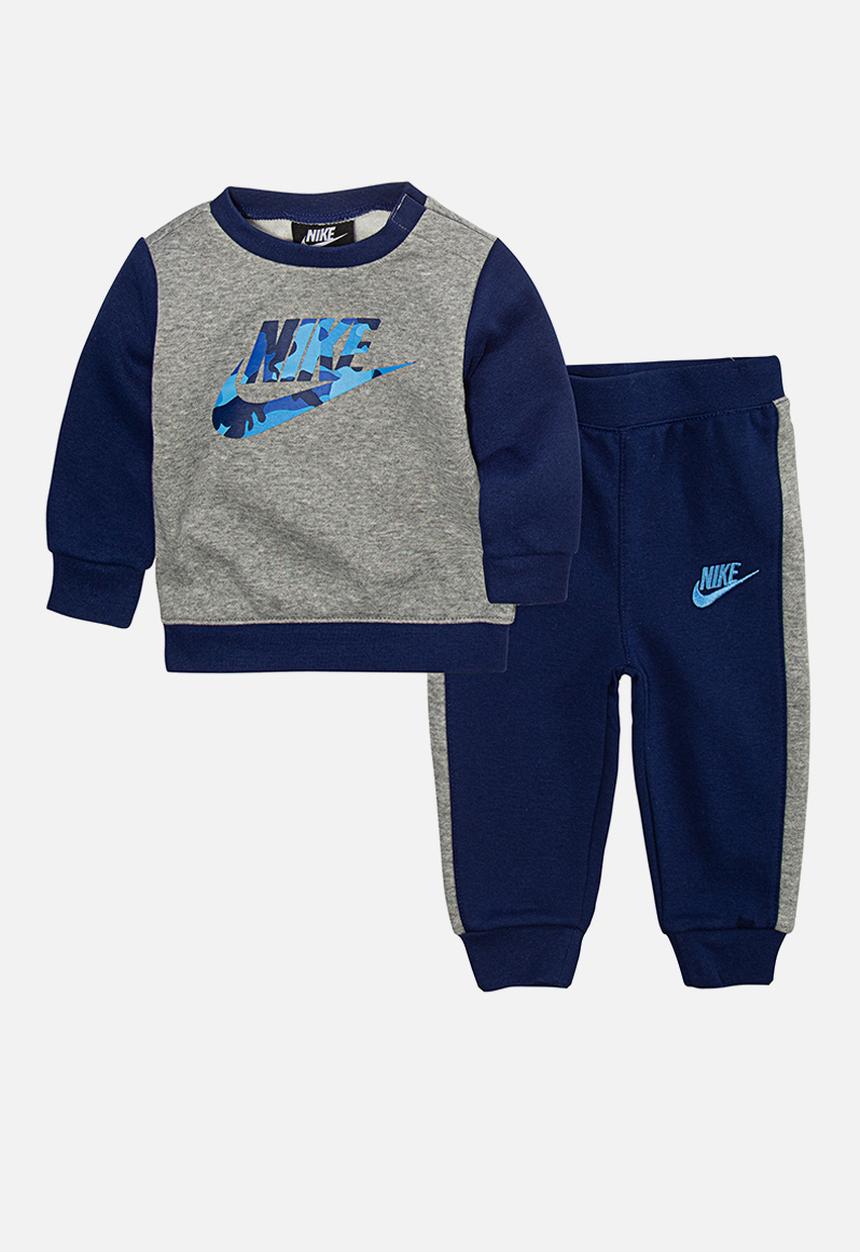 Nike - Nkb nike fut camo crew & jog - blue 