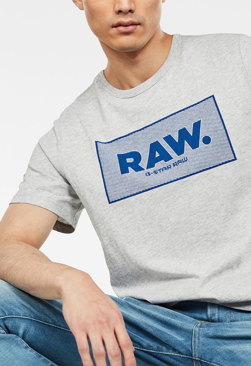 G-STAR - Boxed graphic short sleeve tee - grey