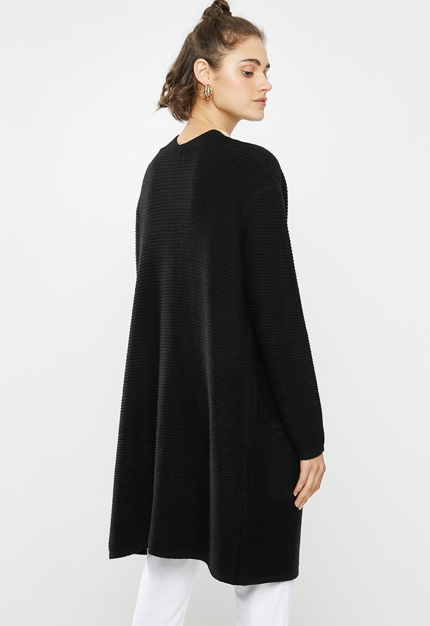 Jacqueline de Yong - Mollo long sleeve structure cardigan - black