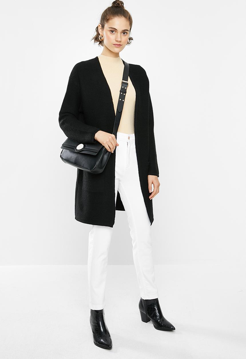 Jacqueline de Yong - Mollo long sleeve structure cardigan - black