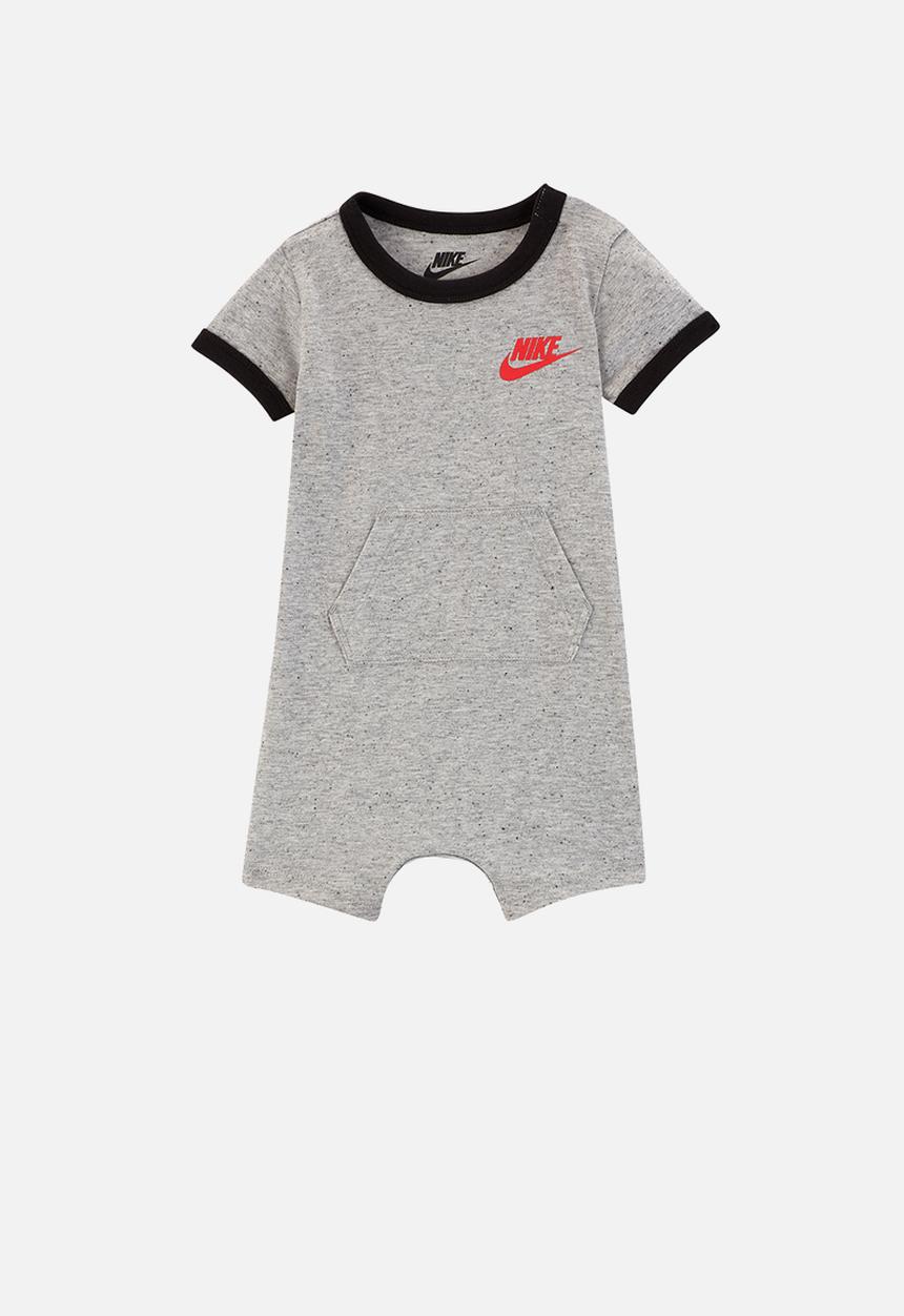 Nike - Nike boys sportswear speckle jersey romper - dark grey heather