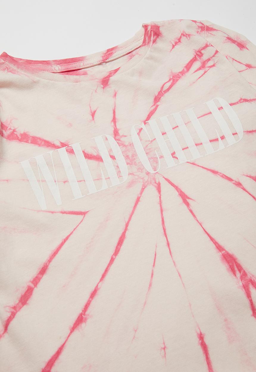 Cotton On - Stevie long sleeve tie-dye tee - pink 