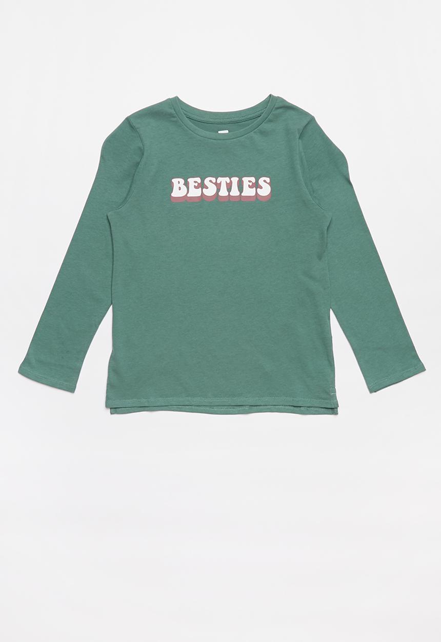 Cotton On - Penelope long sleeve multipack - green & white 