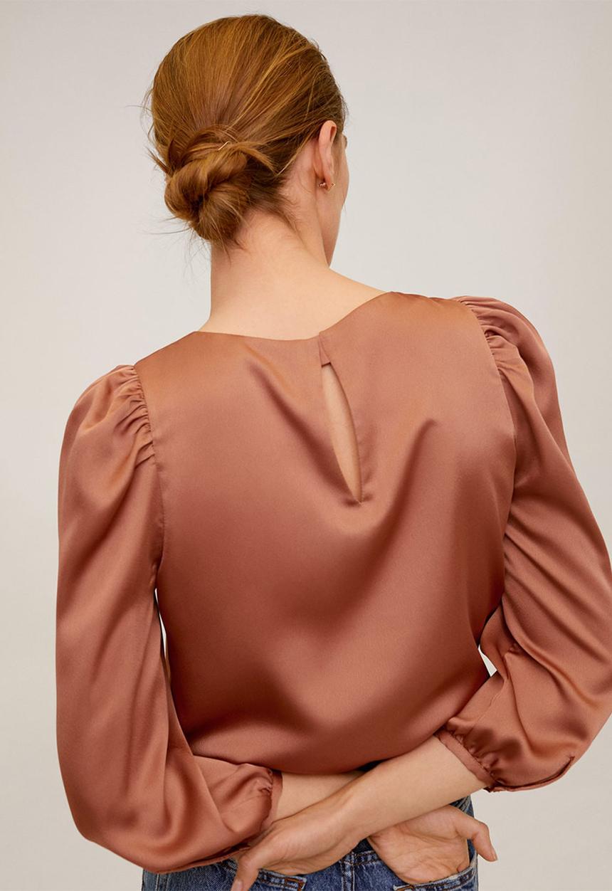 MANGO - Blouse Leonor - rust