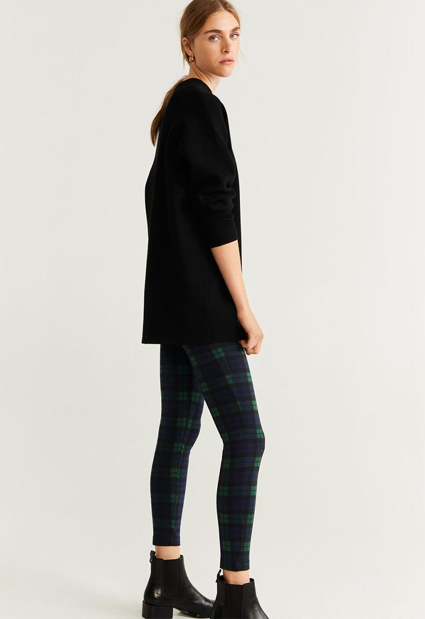 MANGO - Harry print detail leggings - green & navy
