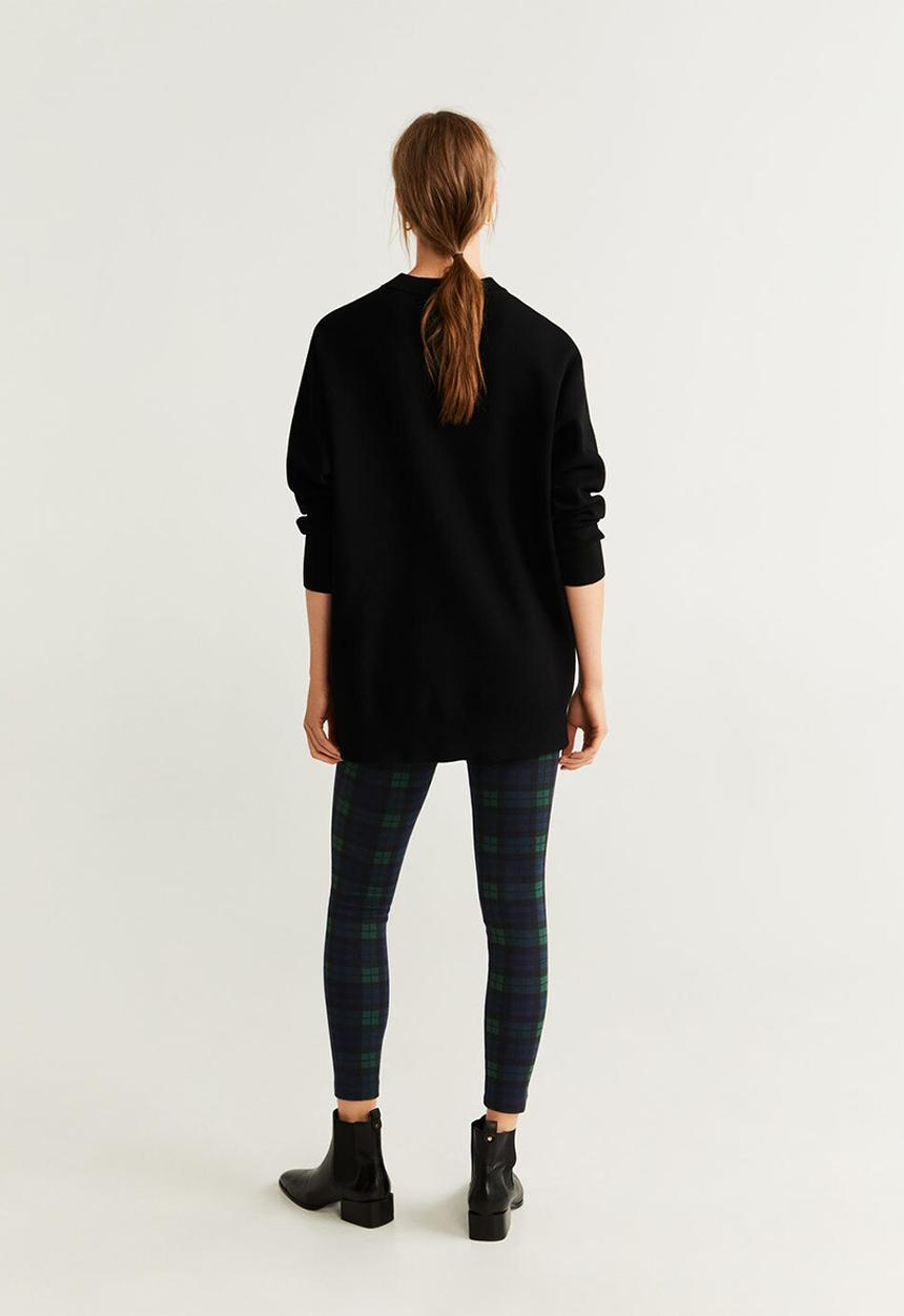 MANGO - Harry print detail leggings - green & navy
