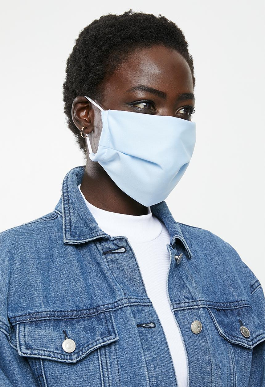 Superbalist - 2 Pack fabric mask - ditsy floral & pale blue
