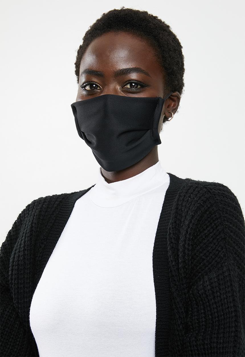 Superbalist - 2 Pack fabric mask - abstract floral & black