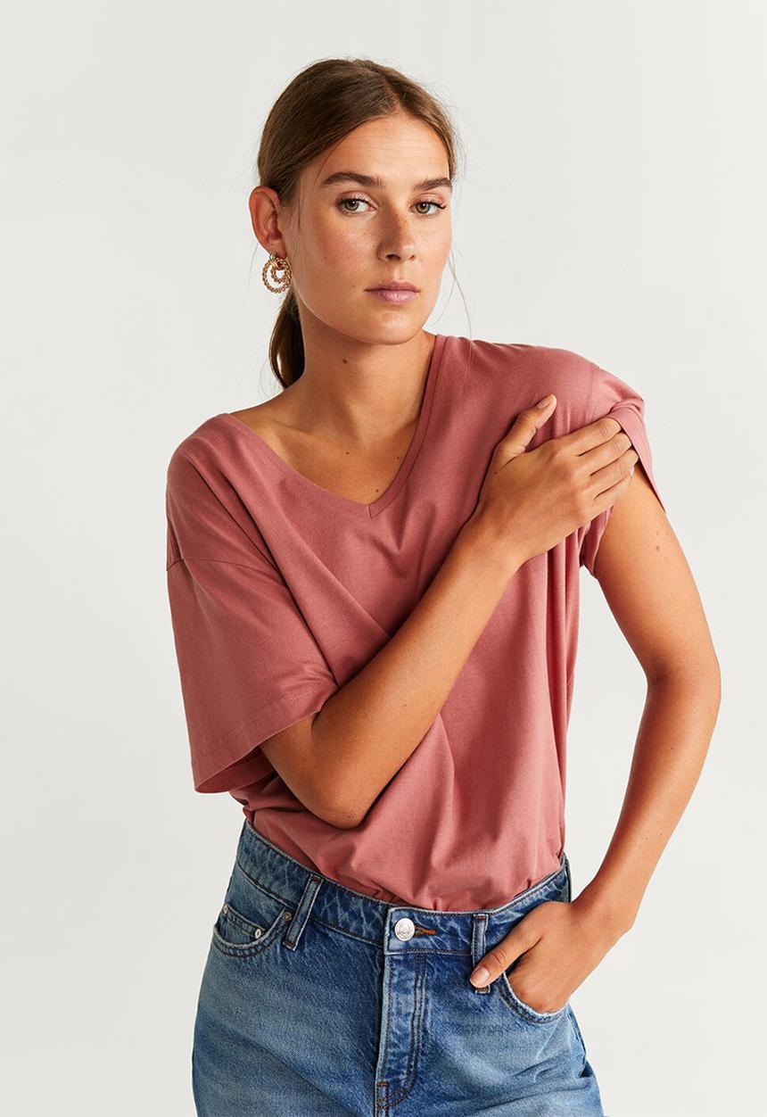 MANGO - T-shirt pura - pink