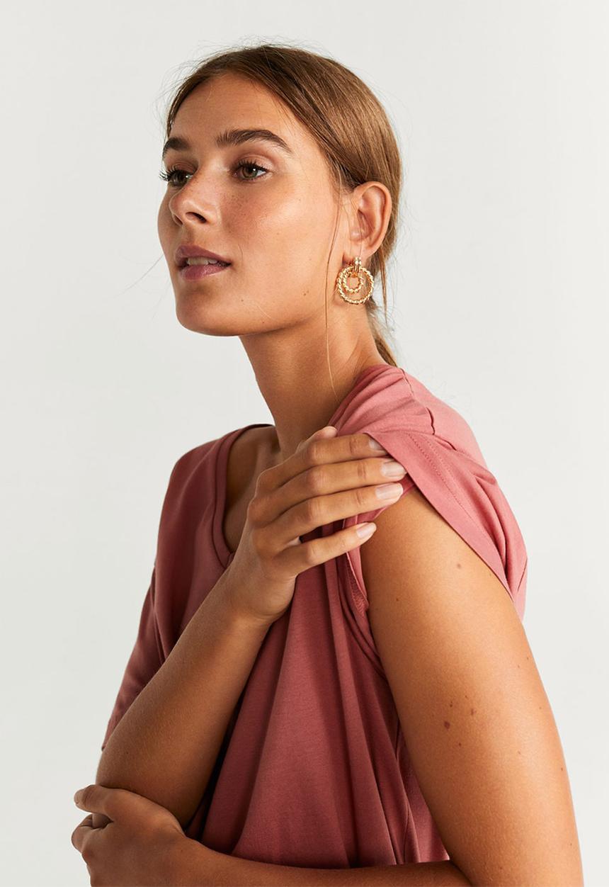 MANGO - T-shirt pura - pink
