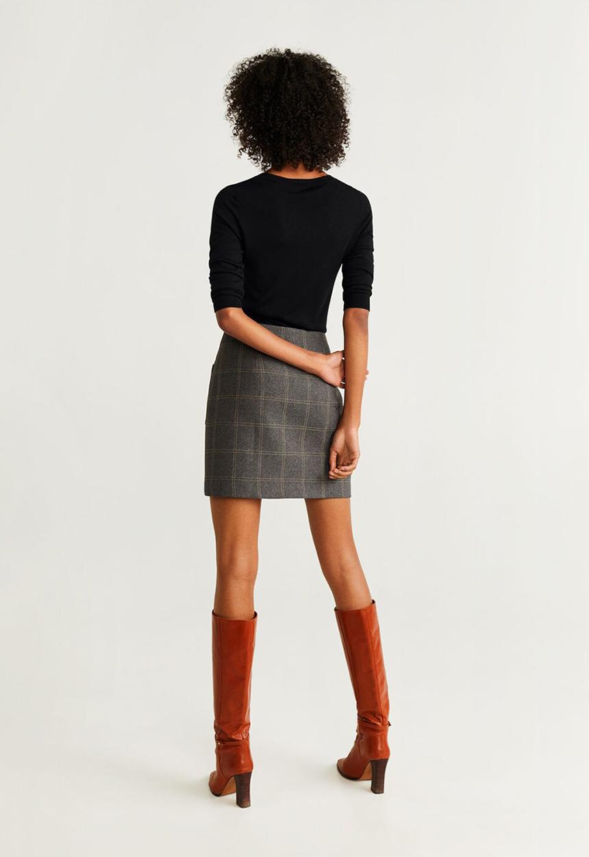 MANGO - Round neck jersey - black