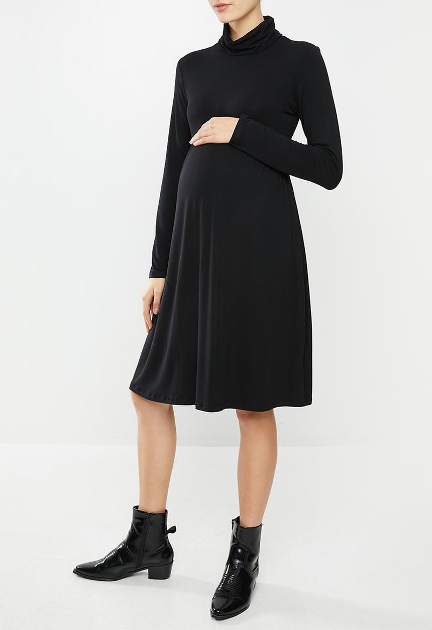Superbalist - Maternity babydoll poloneck dress - black