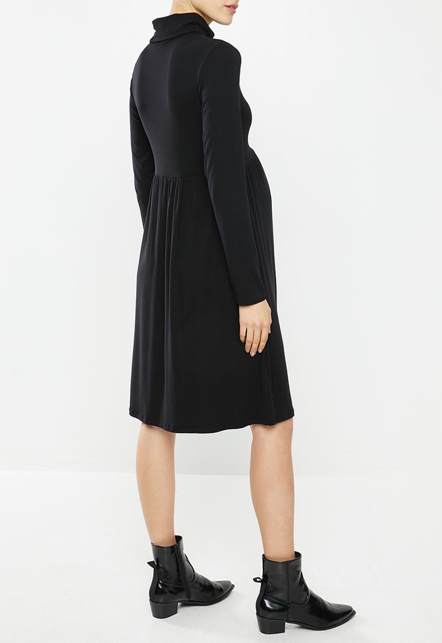 Superbalist - Maternity babydoll poloneck dress - black