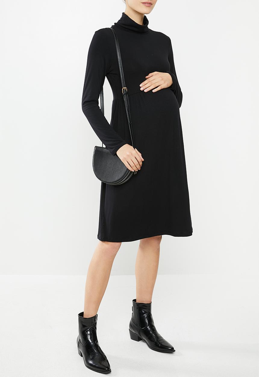 Superbalist - Maternity babydoll poloneck dress - black