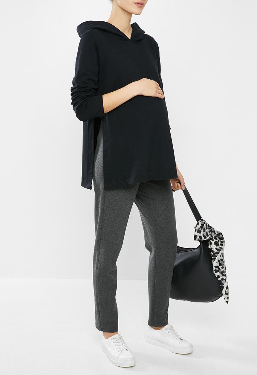 Superbalist - Maternity stretch fleece matching set (top) - black