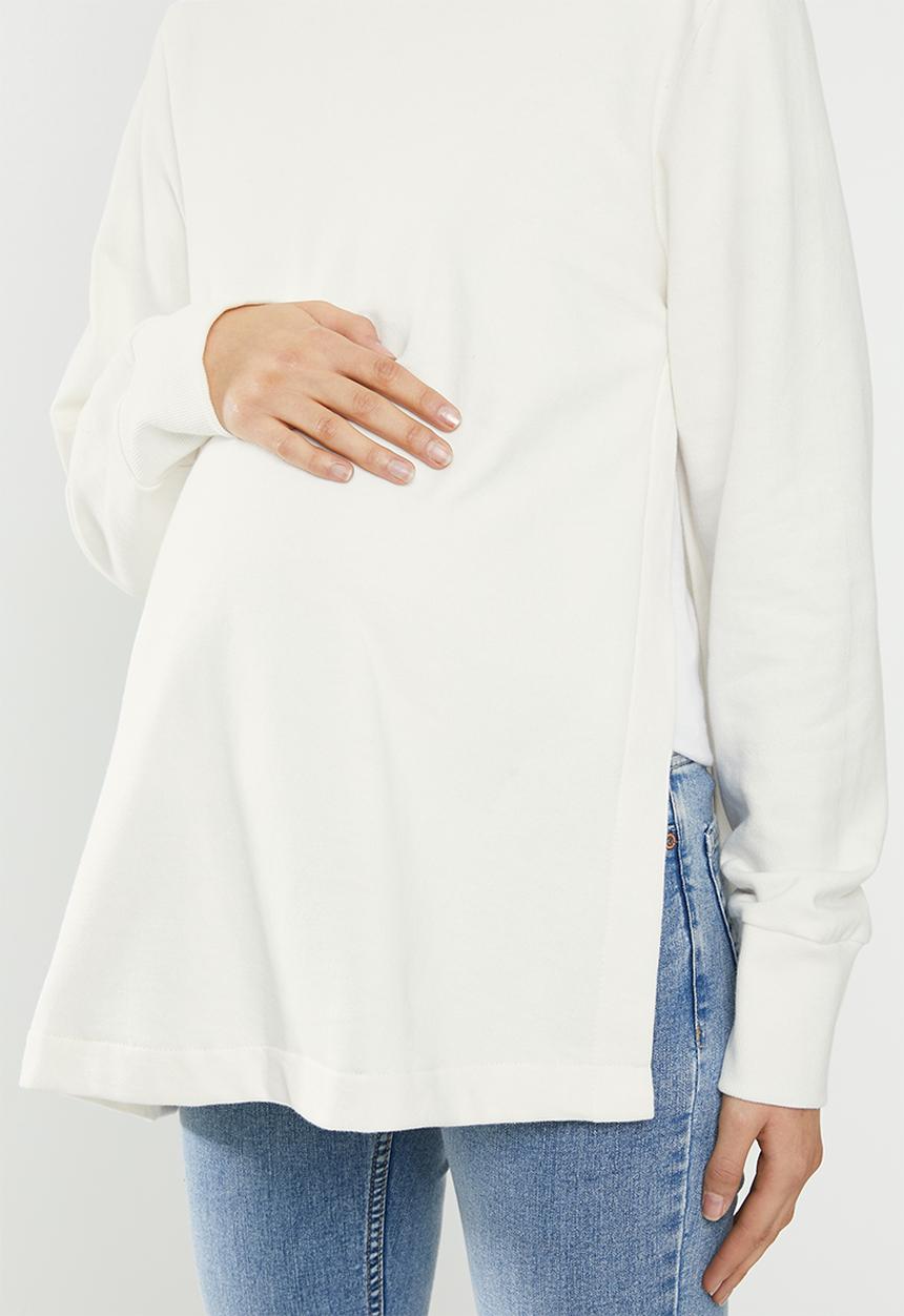 Superbalist - Maternity stretch fleece matching set (top) - milk