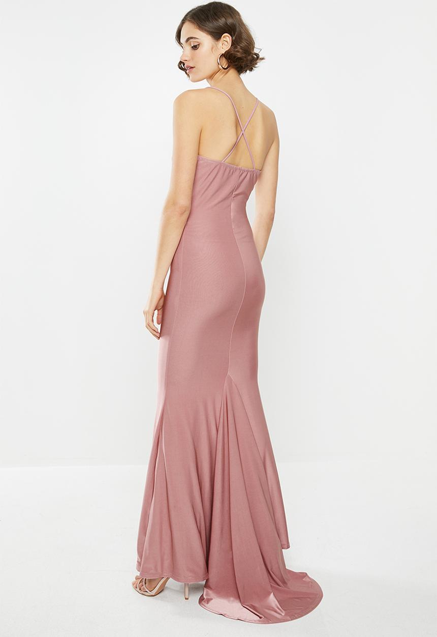 Missguided - Slinky cowl neck maxi dress - pink